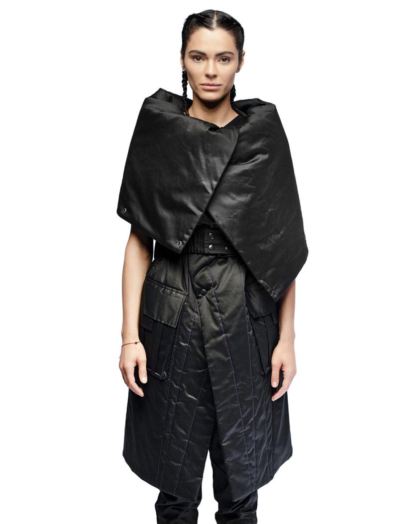 Inertia Linear Volume Collar Cardigan