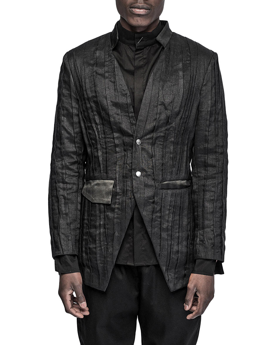 Linear Crushed Technique Blazer Jacket