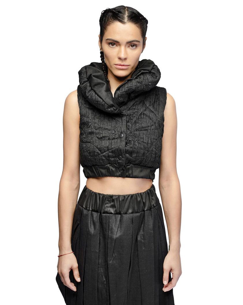 Linear Fiber Bond Collar Vest