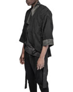 Linear Crushed Technique Kimono Jacket
