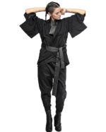 Linear Crushed Technique Kimono Jacket