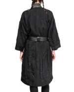 Linear Crushed Technique Long Kimono Coat