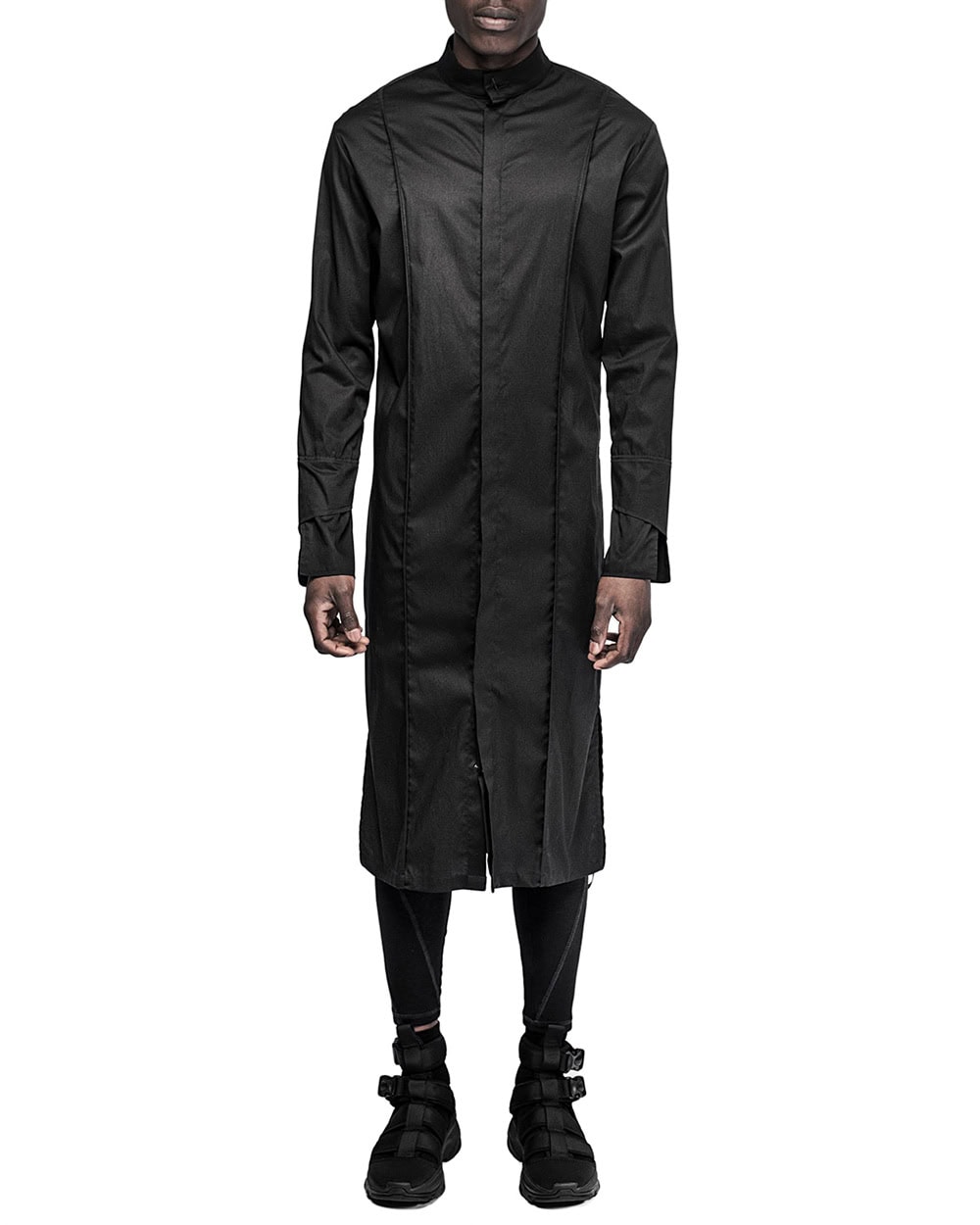 Linear Elongated Double Cuff Shirt