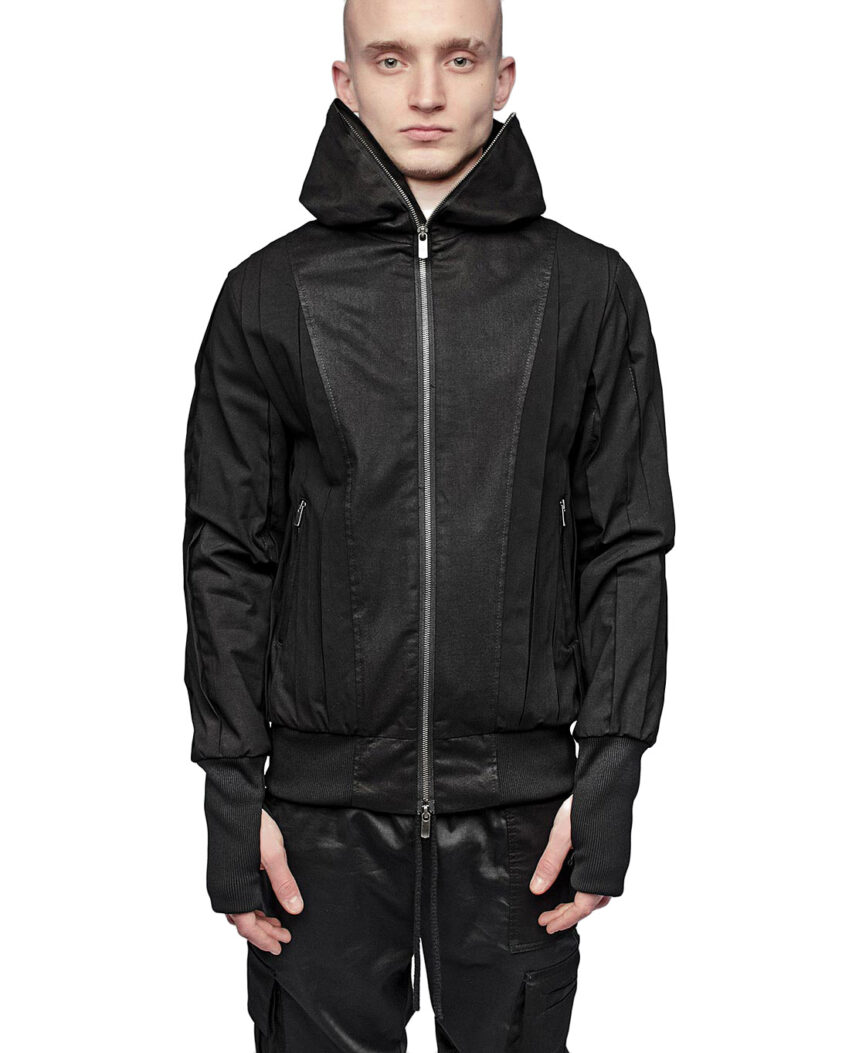Quantum Crushed Hooded Segment Jacket