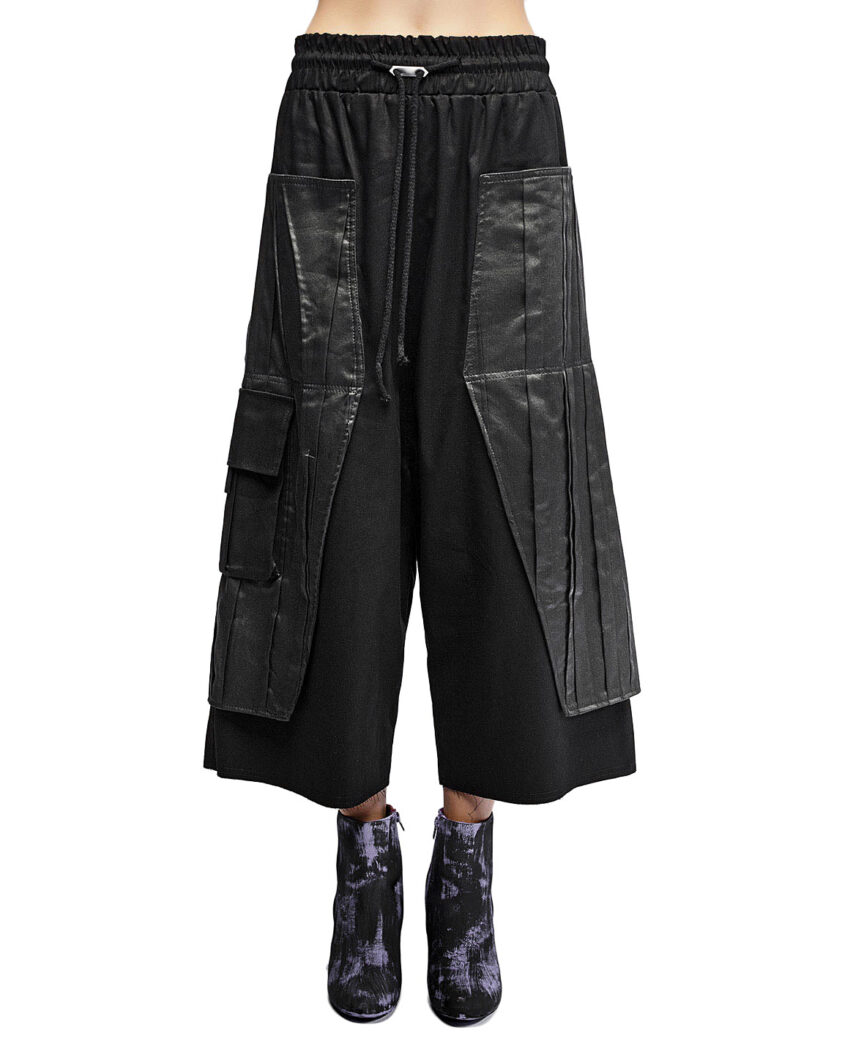 Quantum Crushed Utility Low Crotch Crop Pants