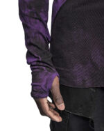 Segment Dyed Violet Long Sleeve Top