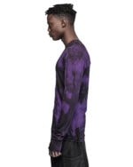 Segment Dyed Violet Long Sleeve Top