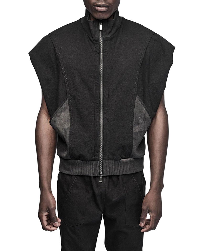 Wave Raw Jersey Zip Dyed Vest