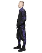 Wave Segment Dyed Violet Zip Sweatshirt