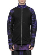 Wave Segment Dyed Violet Zip Sweatshirt