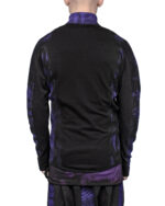 Wave Segment Dyed Violet Zip Sweatshirt