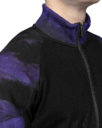 Wave Segment Dyed Violet Zip Sweatshirt