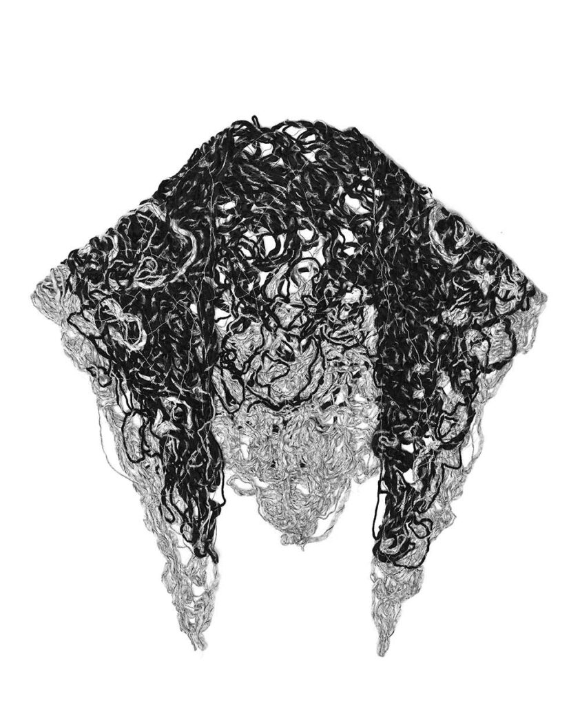Aeriform Black Grey Triangular Scarf