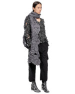 Wool Layered Fiber Bond Detail Pants