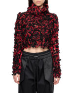Aeriform Red Fiber Bond Crop Sweater