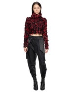 Aeriform Red Fiber Bond Crop Sweater