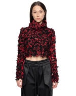 Aeriform Red Fiber Bond Crop Sweater