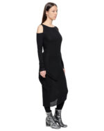 Angular Layered Open Shoulders Dress