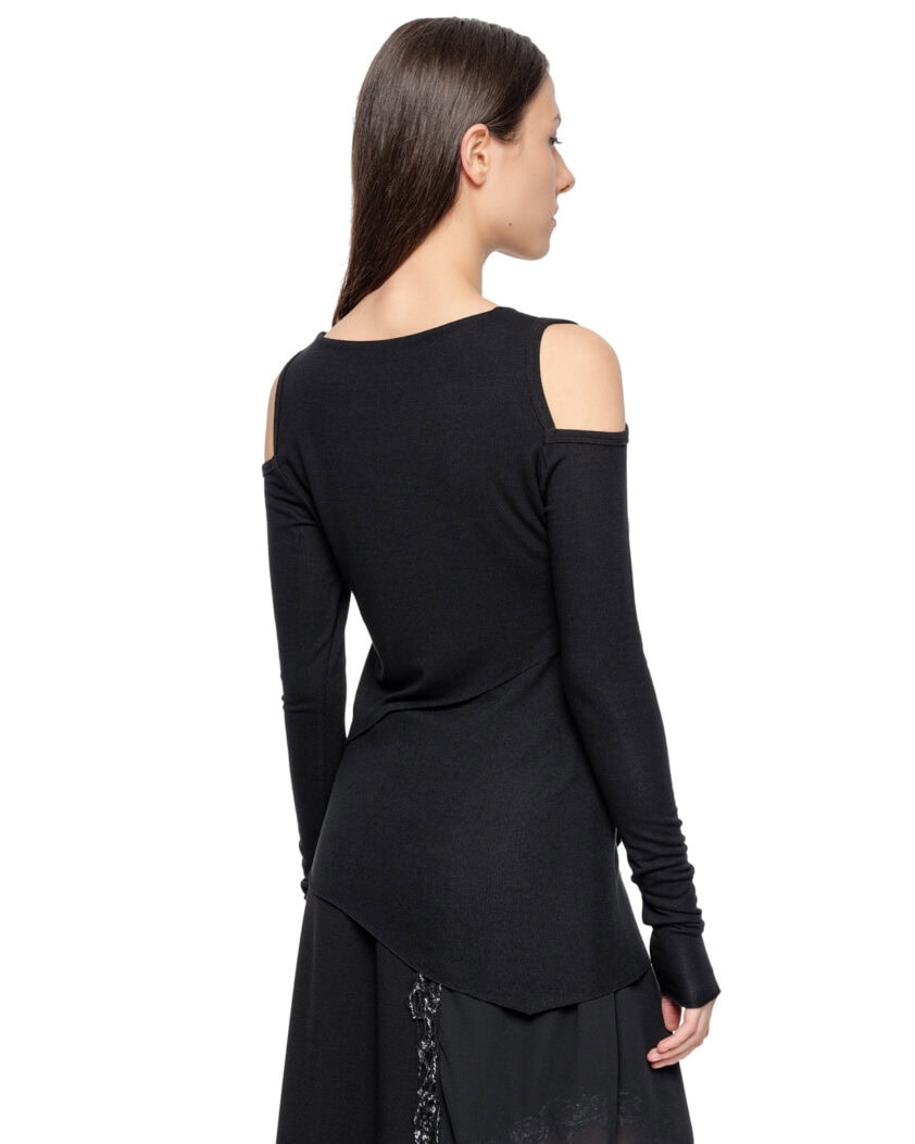 Angular Layered Open Shoulders Top
