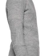 Angular Rib Knit High Neck Top