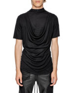 Drape Layers Seamless Collar T-Shirt