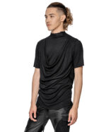Drape Layers Seamless Collar T-Shirt