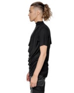 Drape Layers Seamless Collar T-Shirt