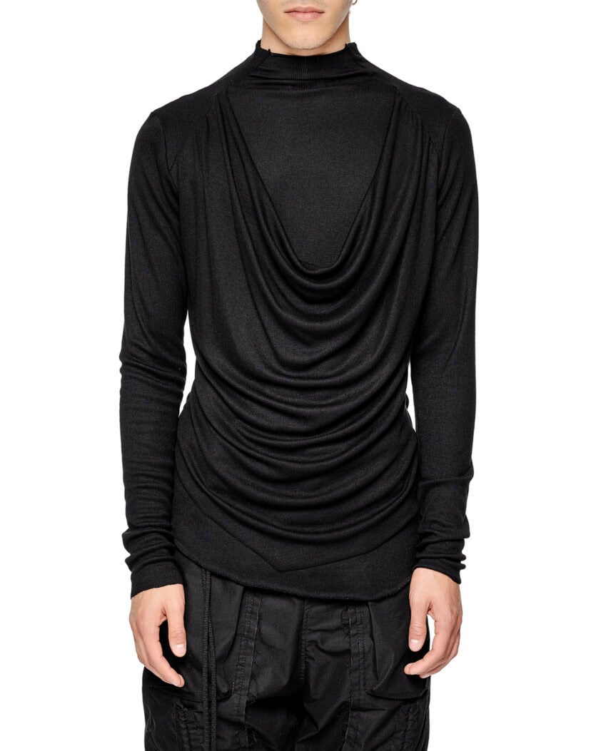 Drape Layers Seamless Collar Top