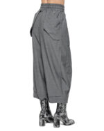 External Cropped Loose Grey Trousers