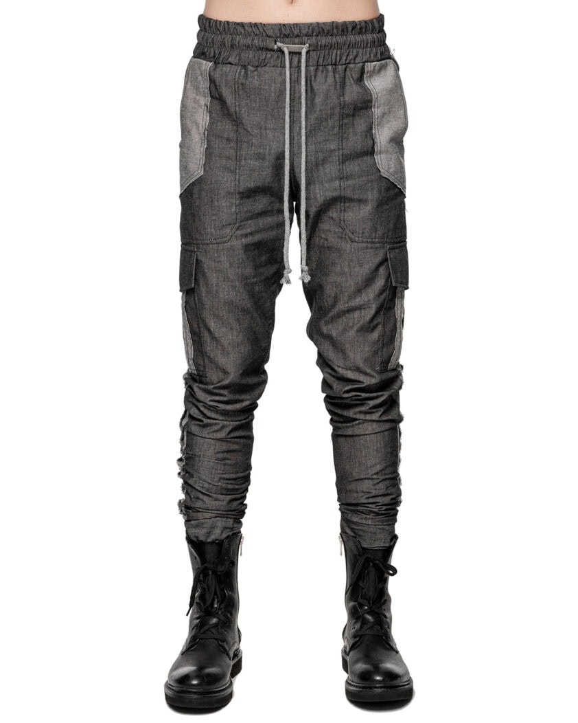 Graphite Cargo Contrast Trousers