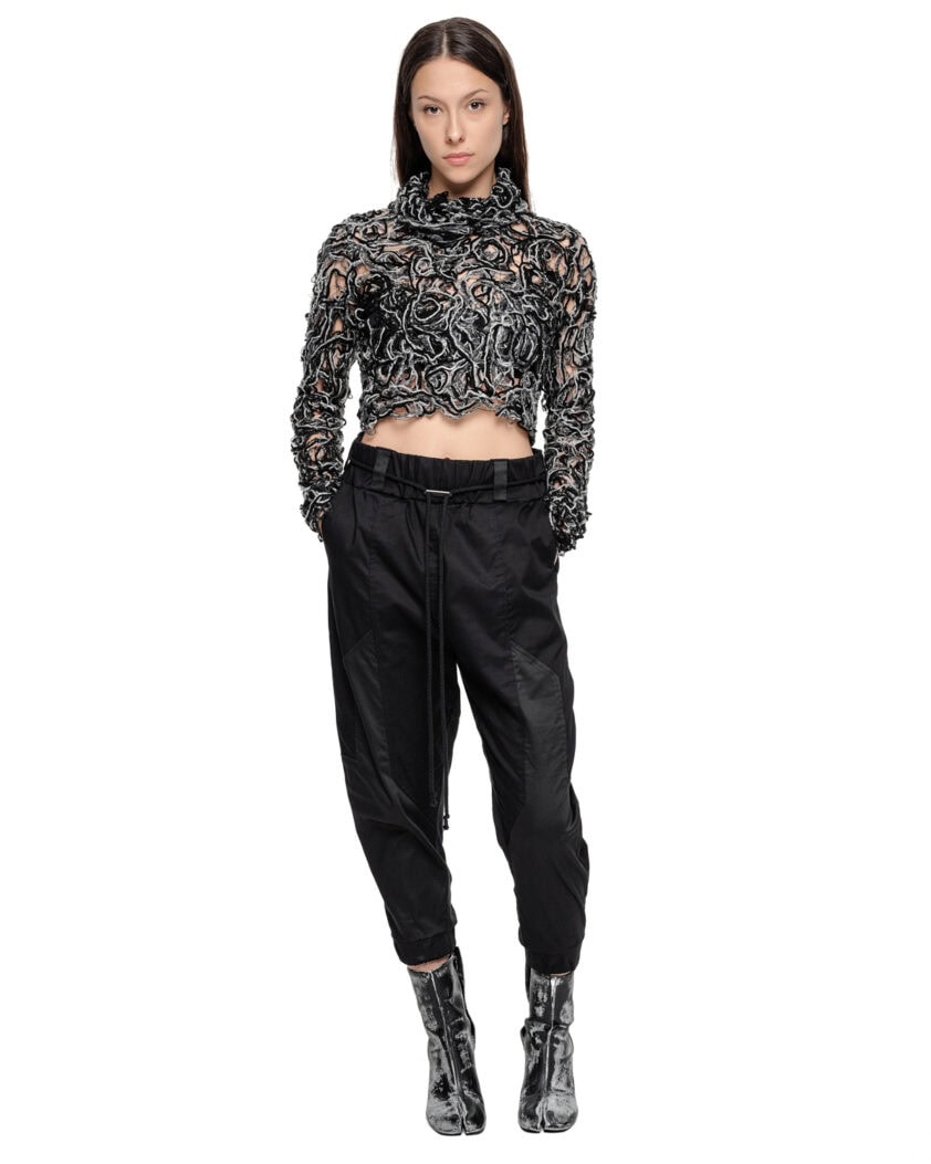 Linear Biker Deconstruct Trousers