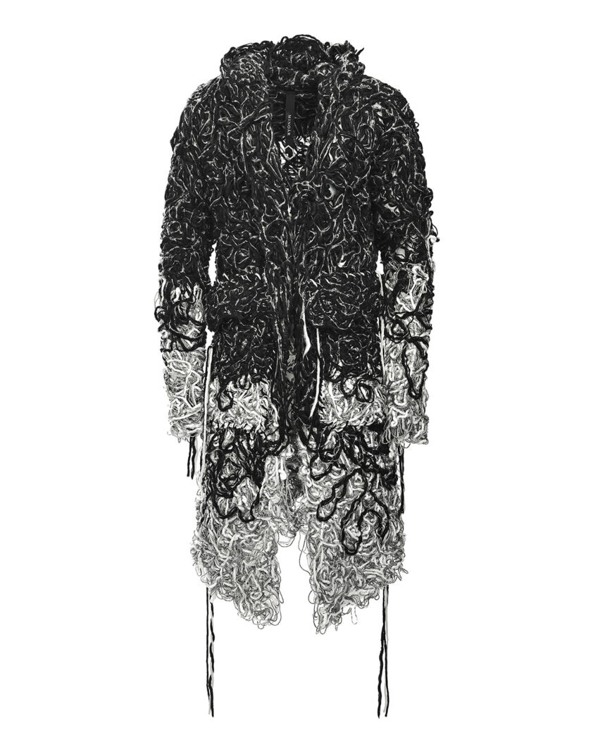 Phase Fiber Bond Dark Hooded Cardigan