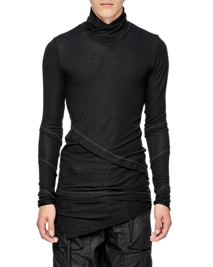 Monument Layers Black Long Sleeve Top