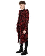Phase Fiber Bond Red Hooded Cardigan