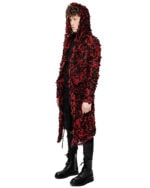 Phase Fiber Bond Red Hooded Cardigan