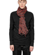 Phase Fiber Bond Red and Black Scarf