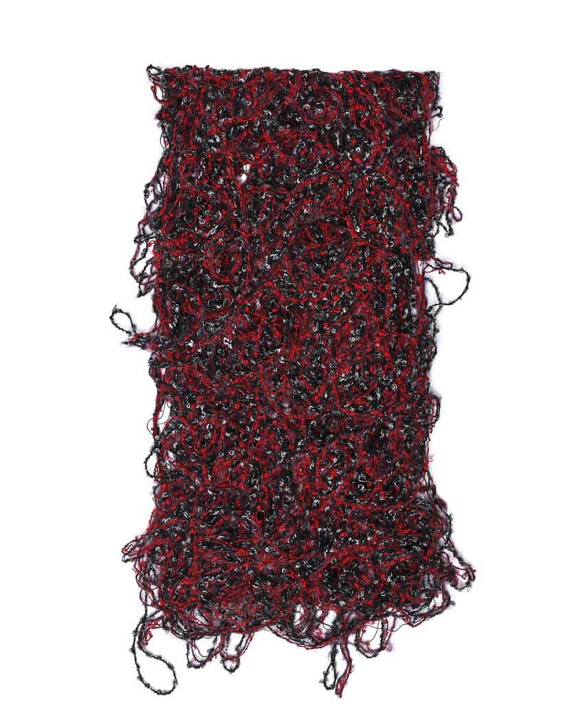 Phase Fiber Bond Red and Black Scarf