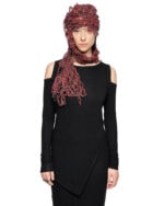 Phase Fiber Bond Red and Black Scarf