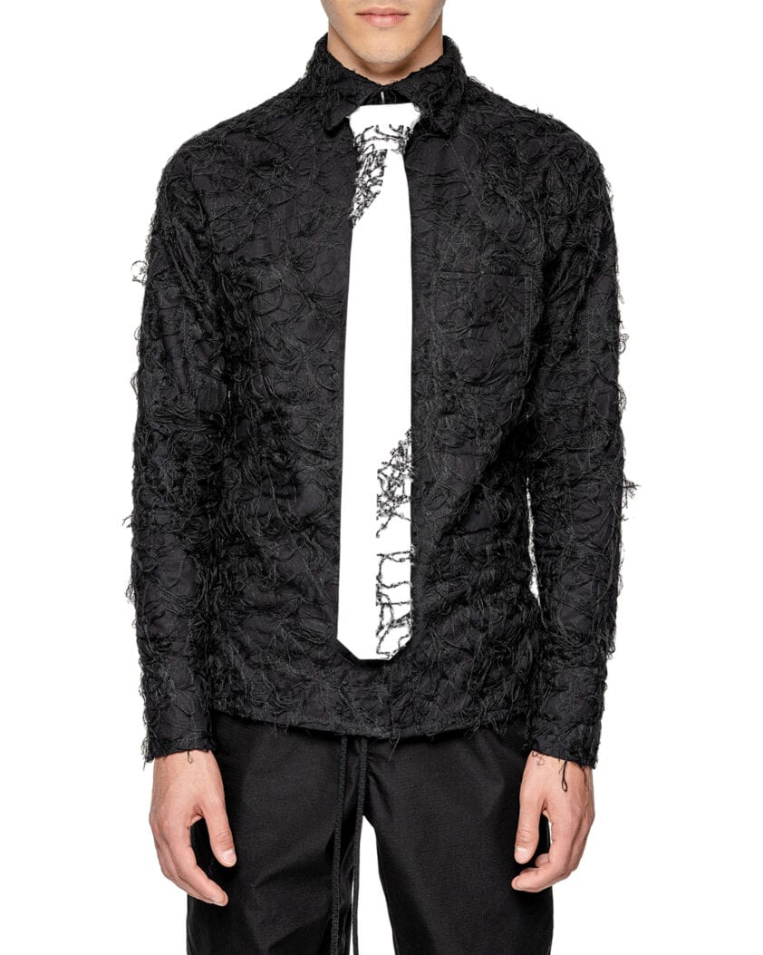 Phase White Contrast Tie