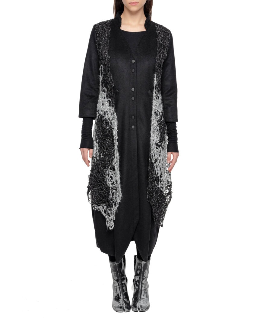 Phase Wool Fiber Layered Coat