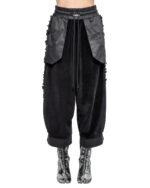 Velvet Fiber Bond Wide Crop Pants
