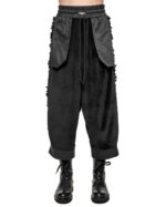 Velvet Fiber Bond Wide Crop Pants
