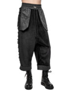 Velvet Fiber Bond Wide Crop Pants
