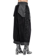 Velvet Fiber Bond Wide Crop Pants