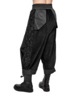 Velvet Fiber Bond Wide Crop Pants
