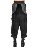 Velvet Fiber Bond Wide Crop Pants