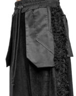 Velvet Fiber Bond Wide Crop Pants