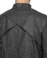 Wool Graphite Elongated Layers Coat