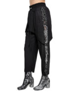 Wool Layered Fiber Bond Detail Pants