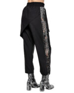 Wool Layered Fiber Bond Detail Pants